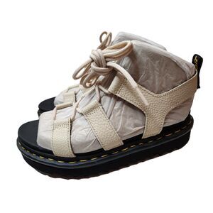 Dr. Martens Nartilla Sandals – Women’s 9 EU 41 – Parchment Beige Milled Nappa